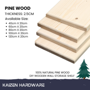 2.5cm Thick Natural Pine Wood With Wood Grain Knot
