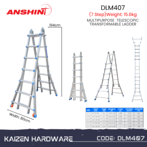 ANSHINT DLM407 (7 Step) Multipurpose Telescopic Transformable Ladder